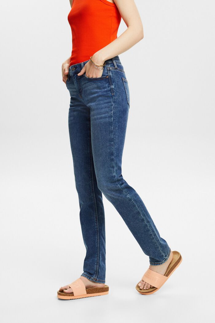 Strečové džíny s úzkým střihem Slim Fit, BLUE DARK WASHED, detail image number 0