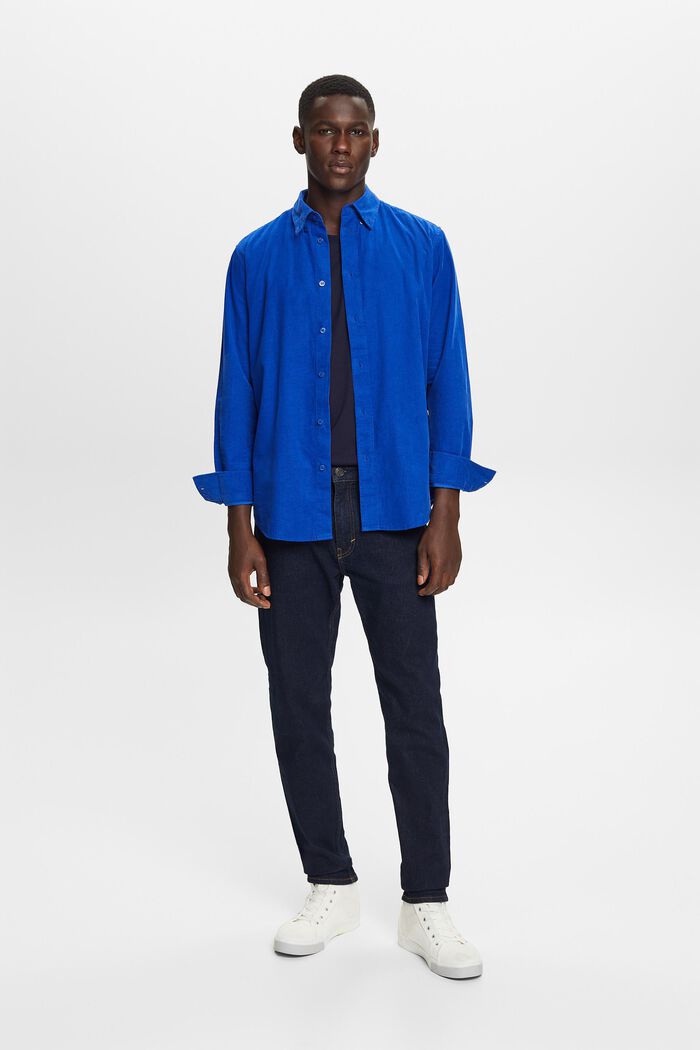 Manšestrová košile, 100% bavlna, BRIGHT BLUE, detail image number 4