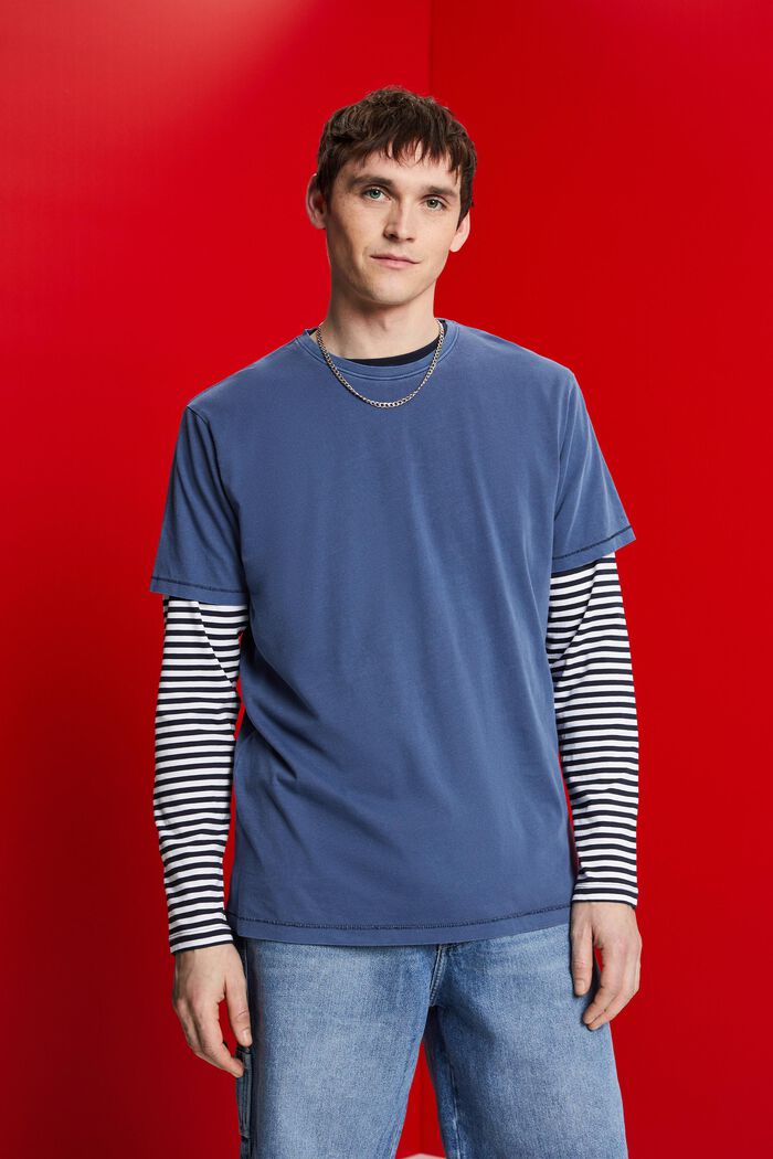 Seprané tričko, 100% bavlna, NAVY, detail image number 0