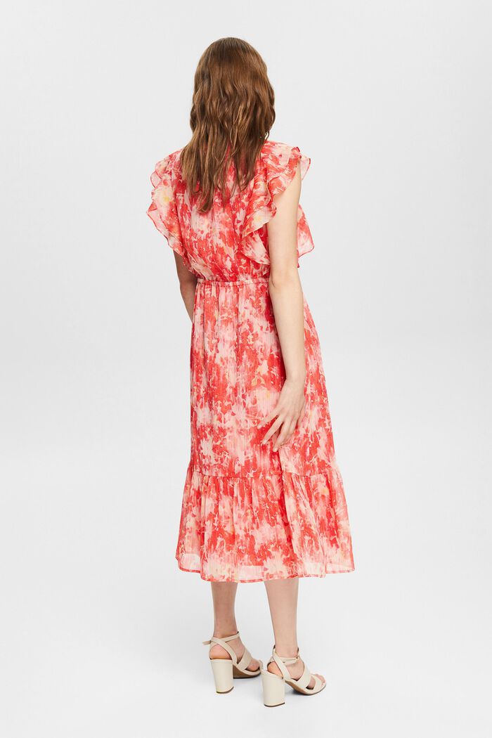 Z recyklovaného materiálu: šifonové šaty se třpytivým efektem, RED, detail image number 2