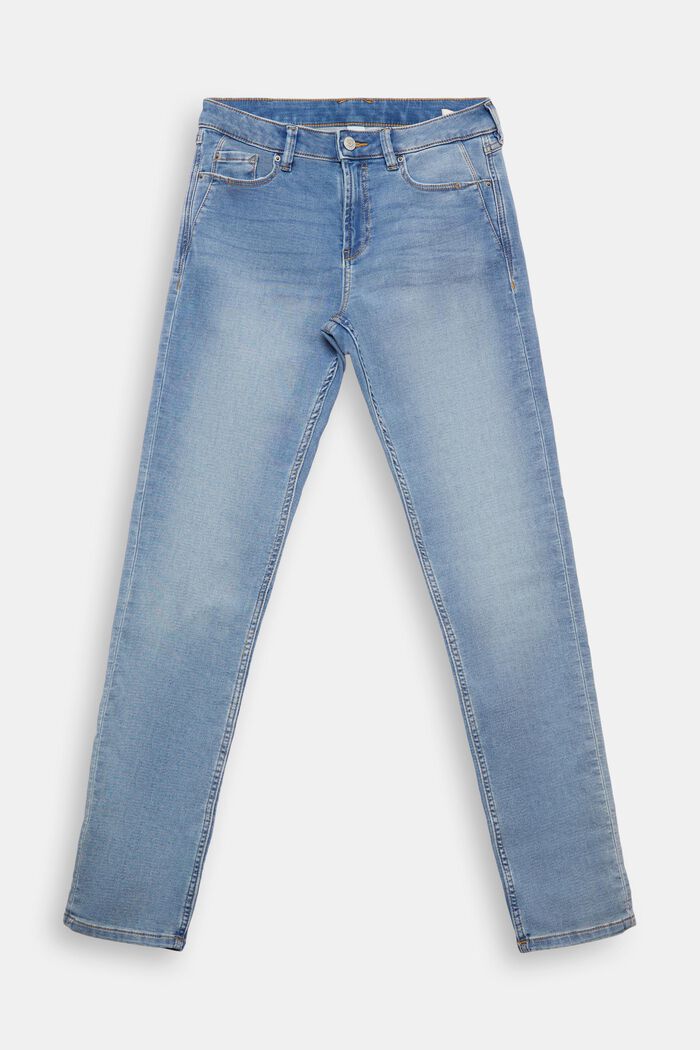 Strečové džíny ze směsi s bio bavlnou, BLUE LIGHT WASHED, detail image number 7