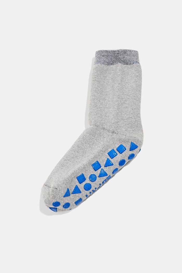 Protiskluzové ponožky ze směsi s bio bavlnou, LIGHT GREY, detail image number 0