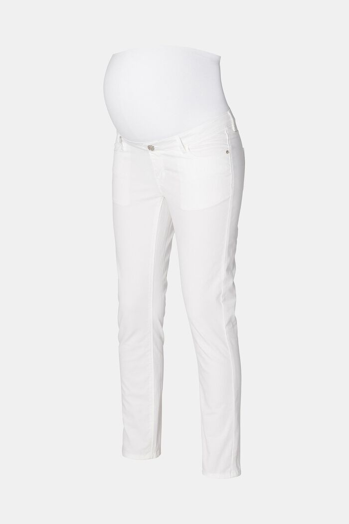 MATERNITY Kalhoty s pásem přes bříško, BRIGHT WHITE, detail image number 5
