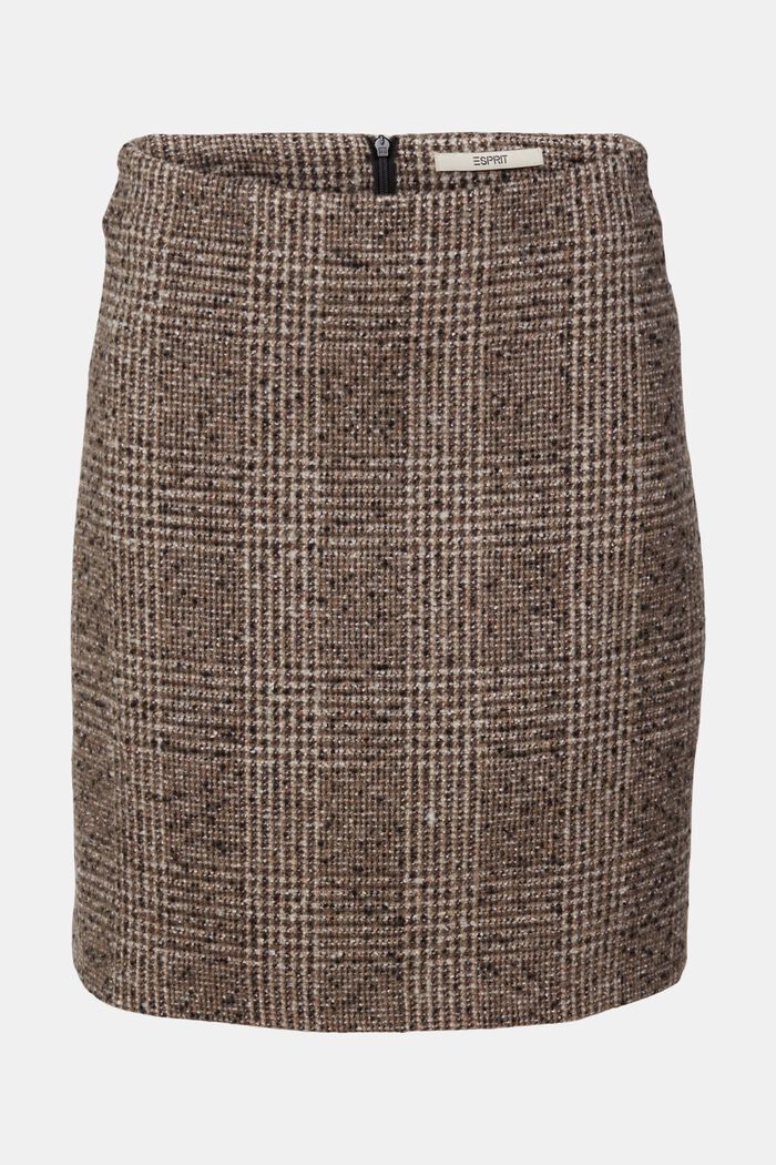 Mini sukně s károvaným vzorem, BROWN, detail image number 7