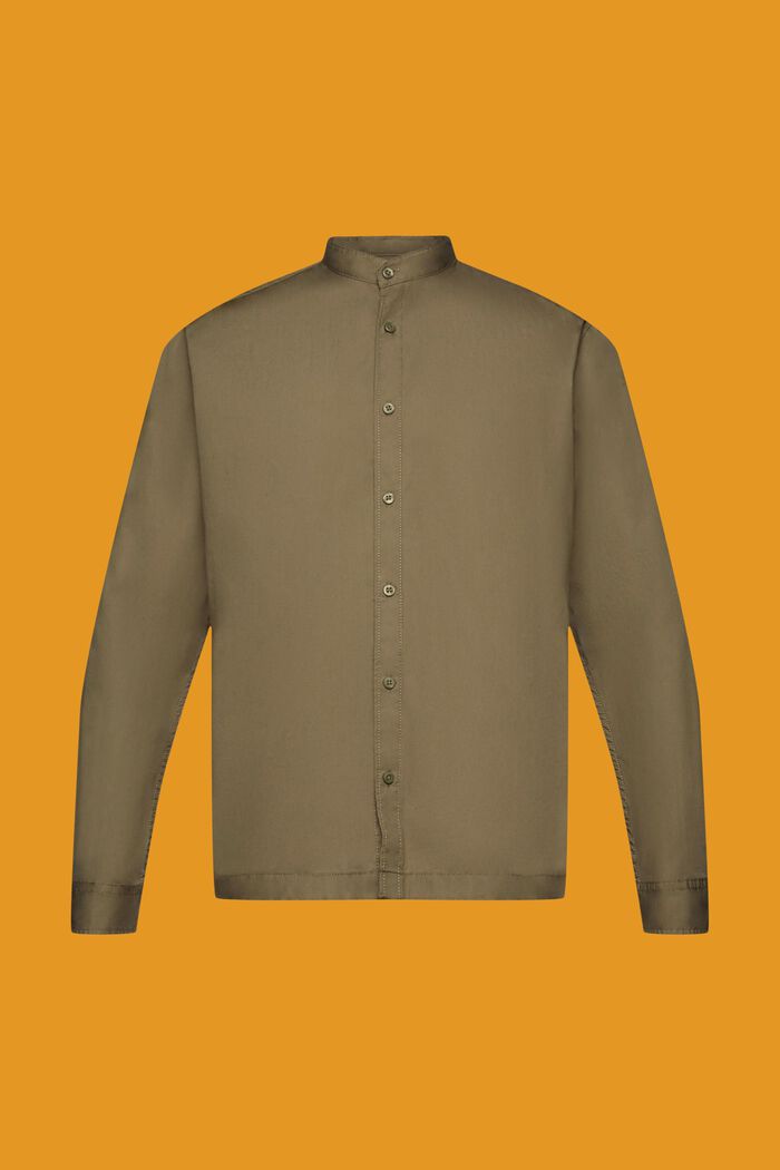 Košile s nízkým stojáčkem, KHAKI GREEN, detail image number 5