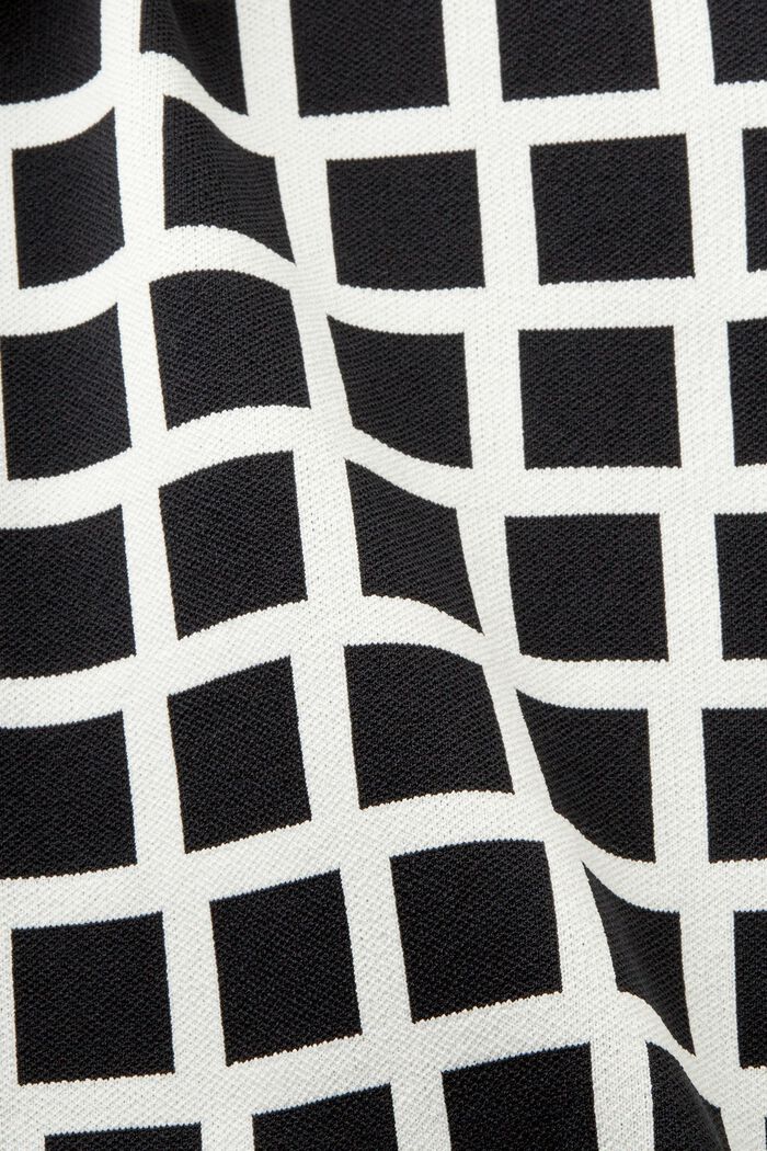 Zkrácené tričko z žakárové pleteniny, BLACK, detail image number 5