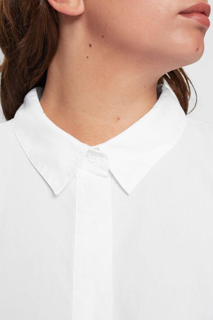 CURVY: bavlněná košilová halenka, WHITE, detail image number 2
