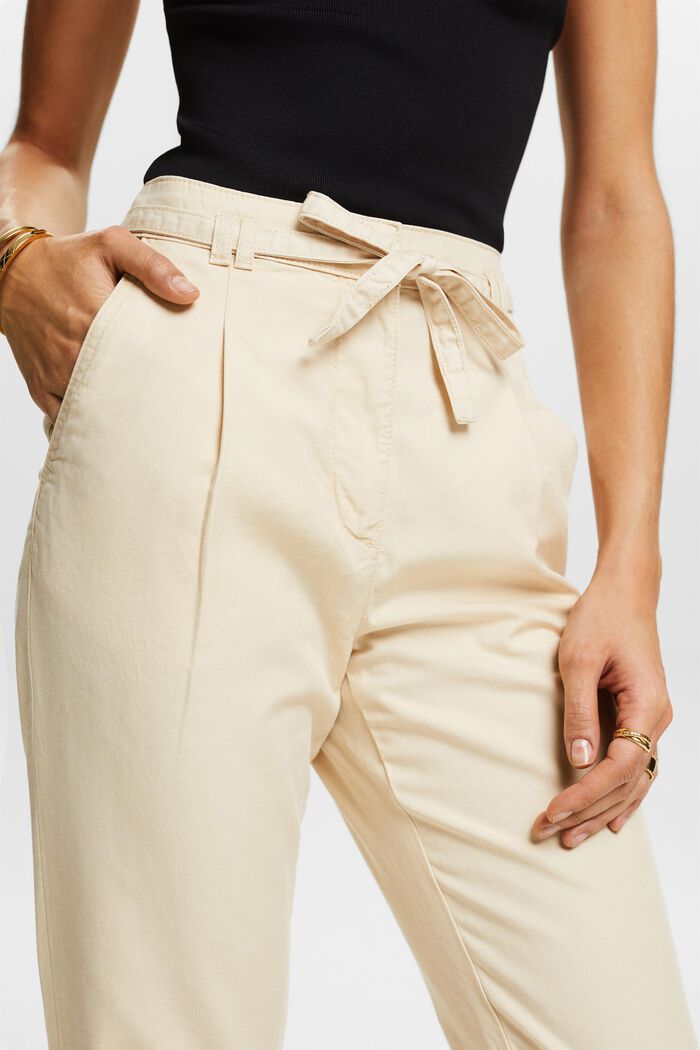 Kalhoty chino s opaskem, CREAM BEIGE, detail image number 4
