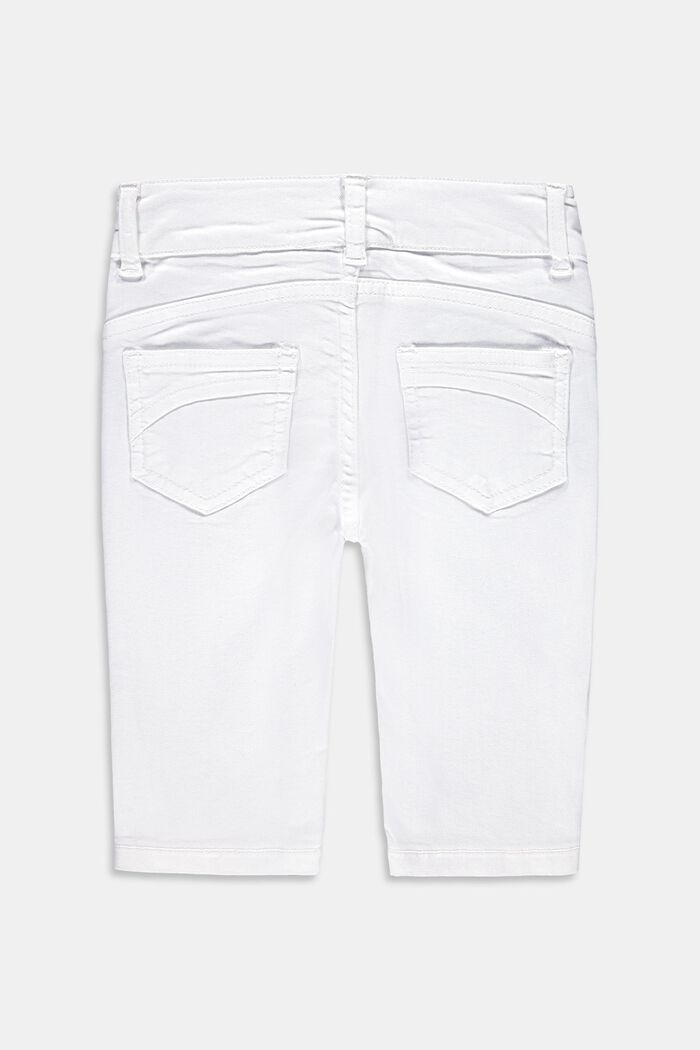 Kalhoty v délce capri, s nastavitelným pasem, WHITE, detail image number 1