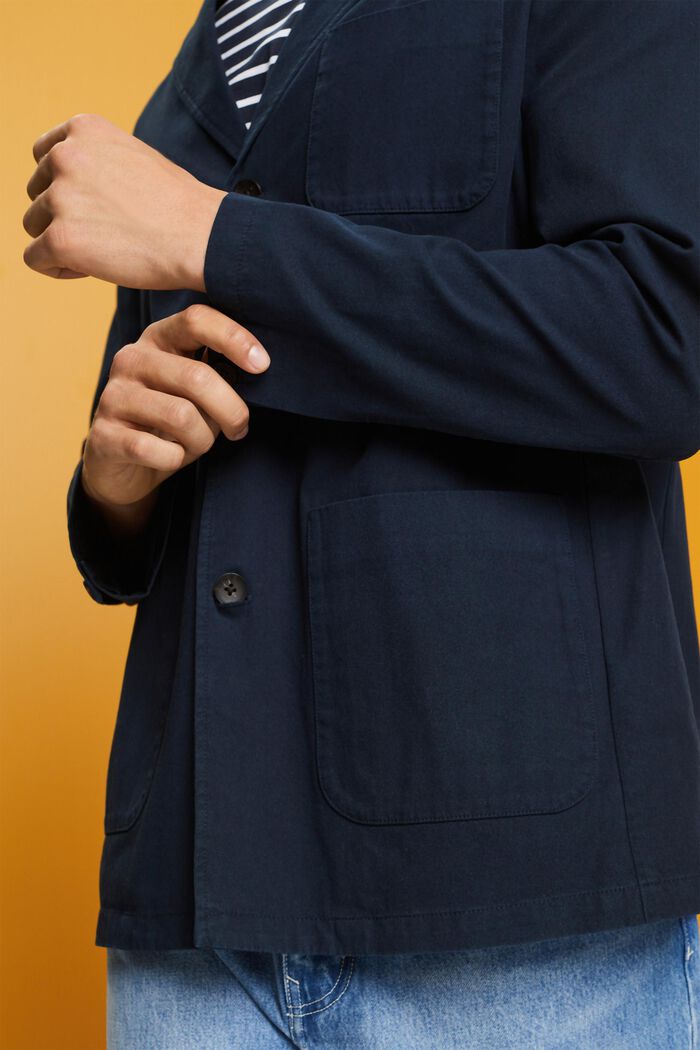 Keprový blejzrový kabátek z bavlny, NAVY, detail image number 2