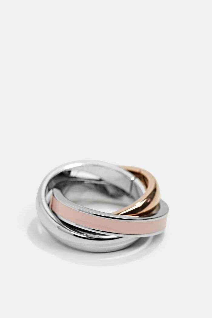 Trojitý prsten z nerezové oceli, ROSEGOLD BICOLOUR, detail image number 2