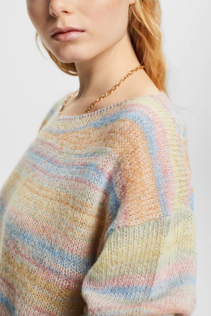 Pletený pulovr s alpakou, LAVENDER, detail image number 2