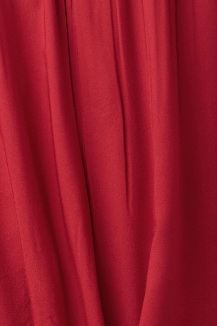 Nařasené tubusové midi šaty, DARK RED, detail image number 5