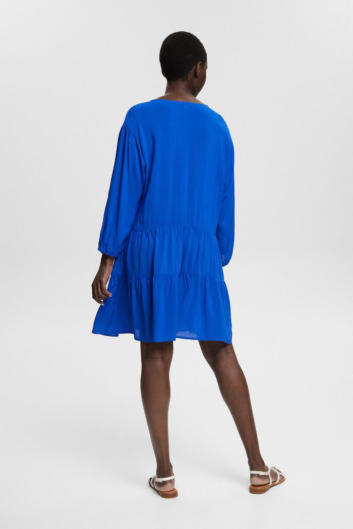 Šaty se střapci, LENZING™ ECOVERO™, BRIGHT BLUE, detail image number 2