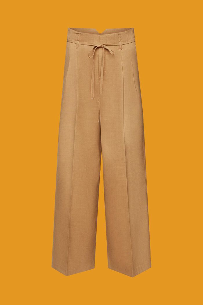 Kalhoty se širokým střihem, KHAKI BEIGE, detail image number 6