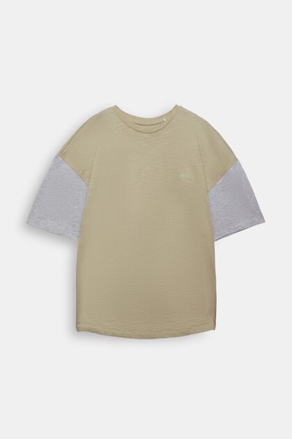 Dvoubarevné tričko z bavlny slub