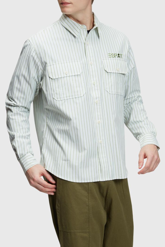 Pruhovaná košile s volnějším střihem Relaxed Fit, GREEN, detail image number 0