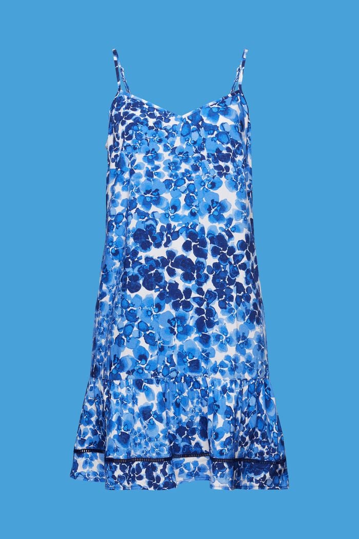 Plážové mini šaty na ramínka, LENZING™ ECOVERO™, BLUE, detail image number 5