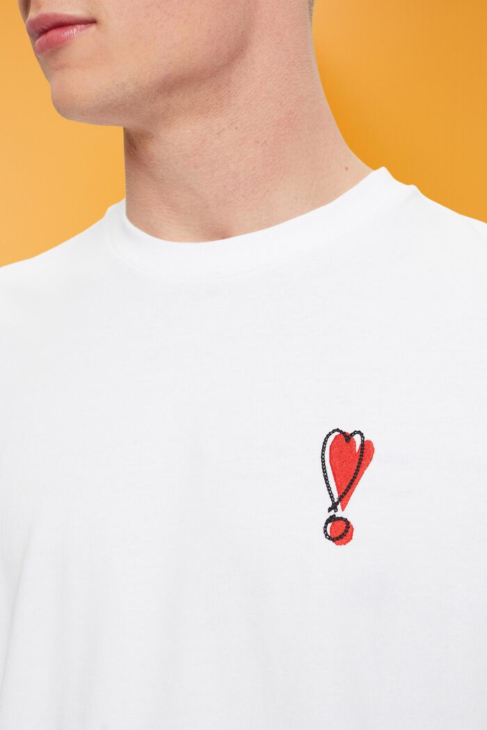 Tričko z udržitelné bavlny, s motivem srdce, WHITE, detail image number 2