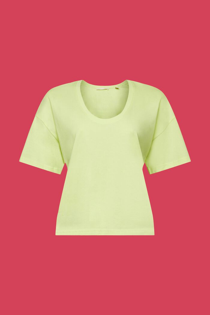 Zkrácené tričko oversize, 100% bavlna, LIME YELLOW, detail image number 6