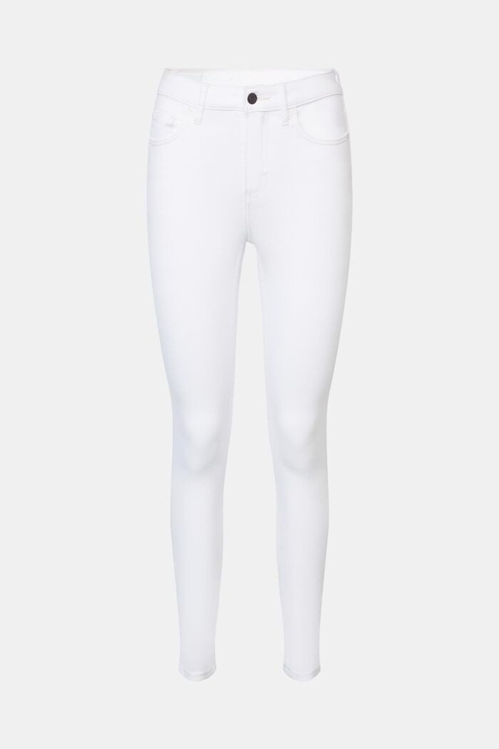 Skinny džíny s vysokým pasem, WHITE, detail image number 7