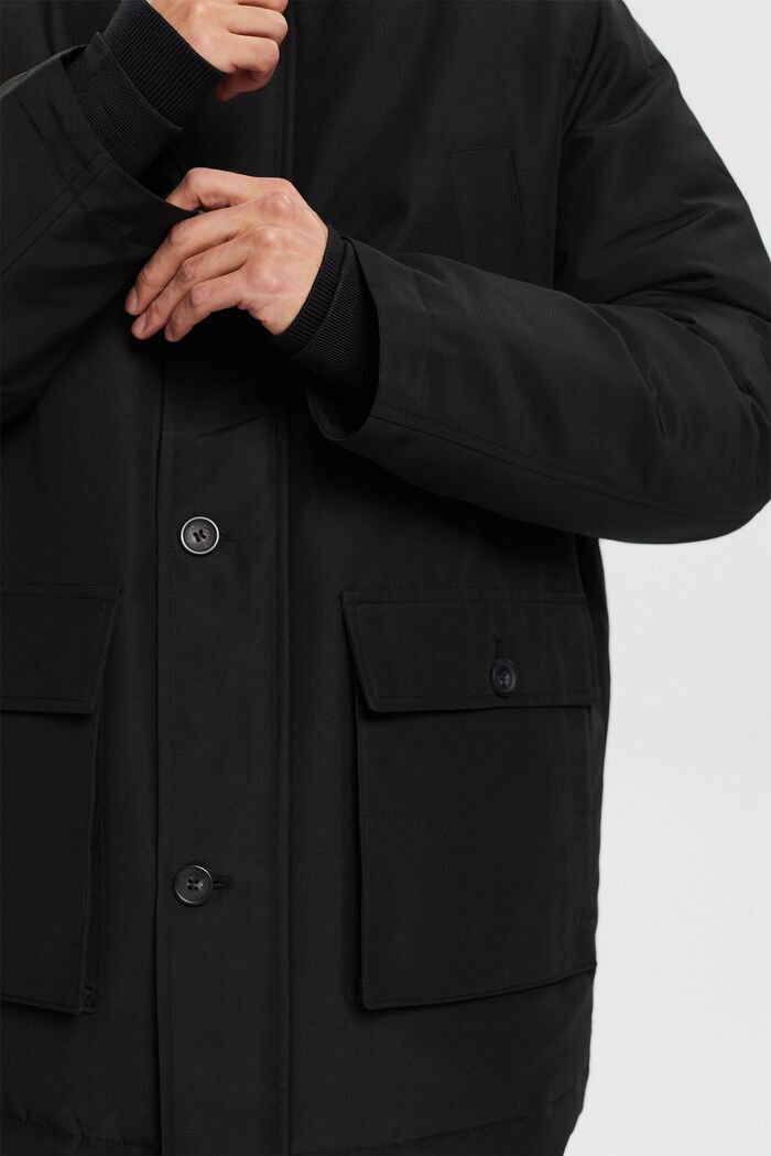 Péřová bunda s kapucí, BLACK, detail image number 3