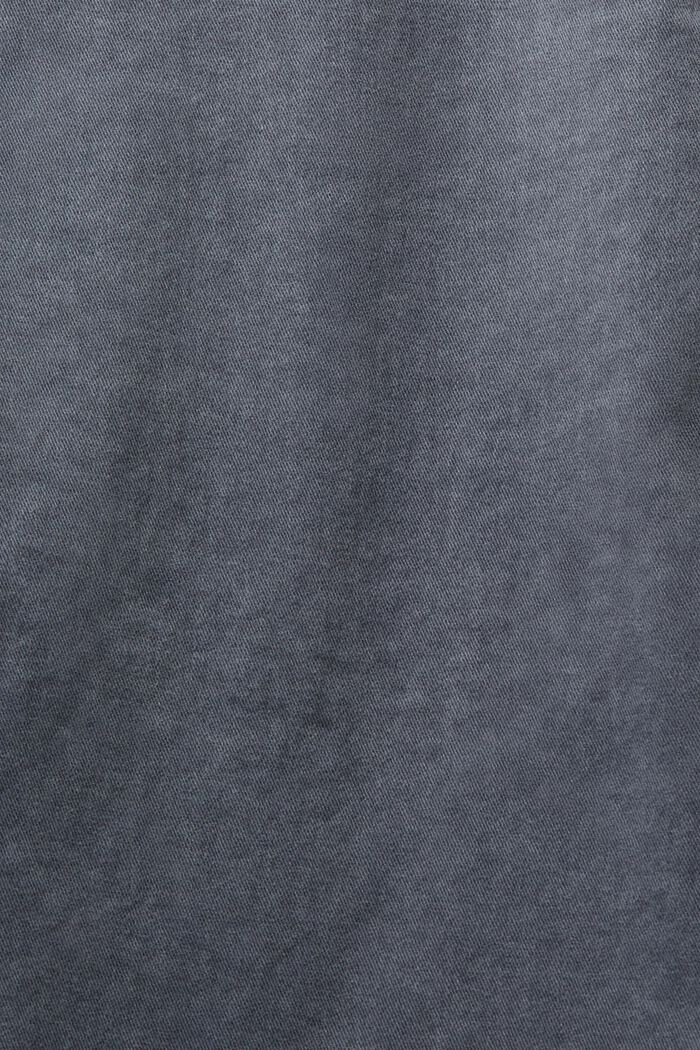 Úzké seprané kalhoty chino, DARK GREY, detail image number 5