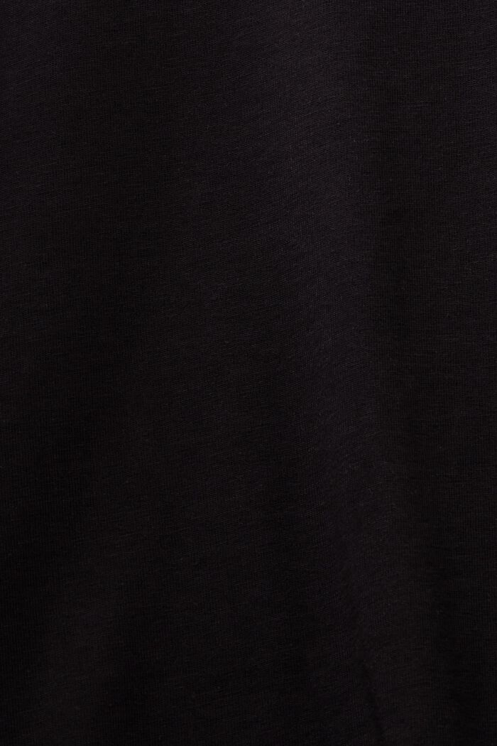 Tričko s logem, z bavlněného žerzeje, BLACK, detail image number 4