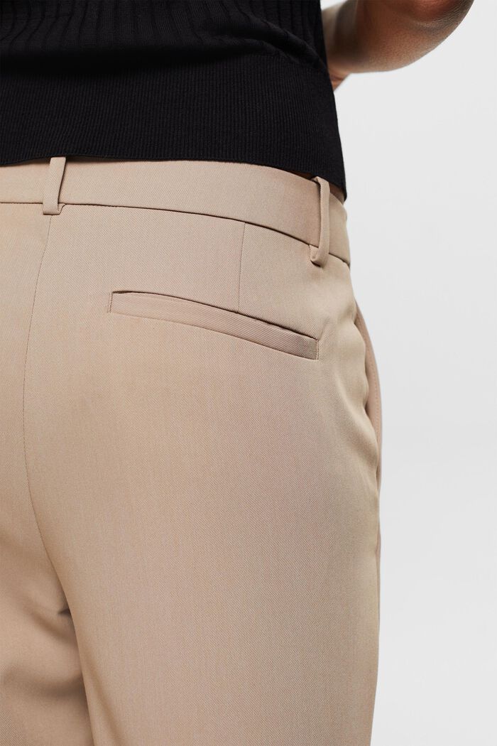Rovné kalhoty s nízkým pasem, LIGHT TAUPE, detail image number 4