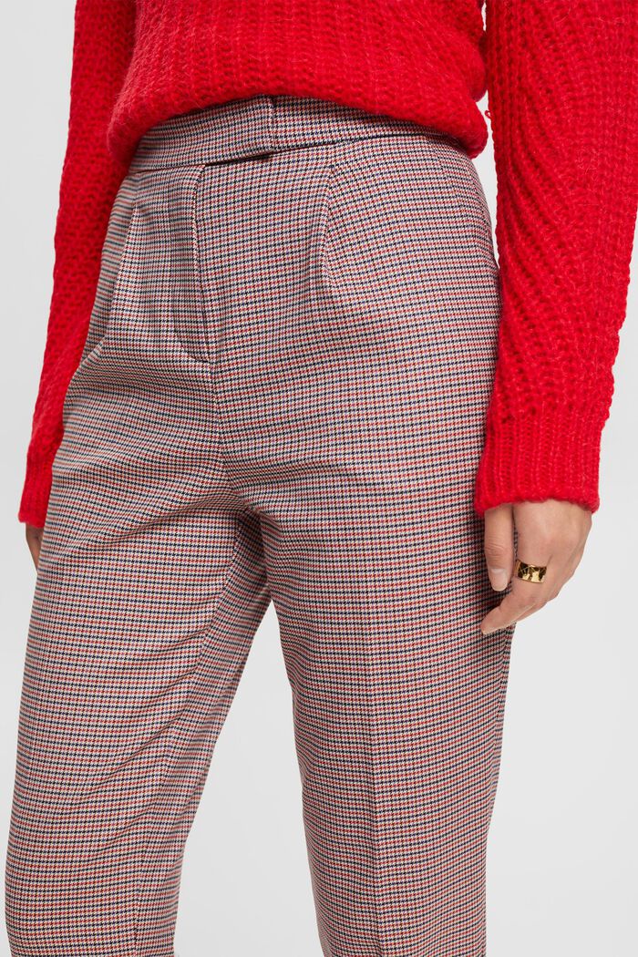 Kalhoty s károvaným vzorem, CREAM BEIGE, detail image number 3