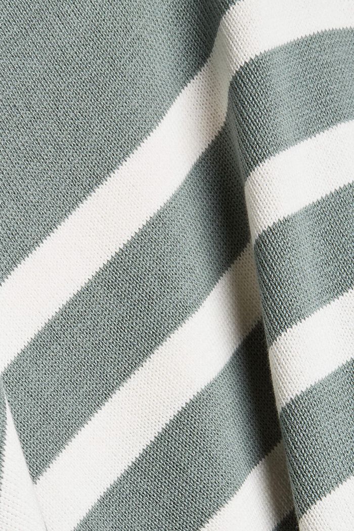Pruhovaný pulovr se širokými rukávy, LIGHT GREEN, detail image number 4