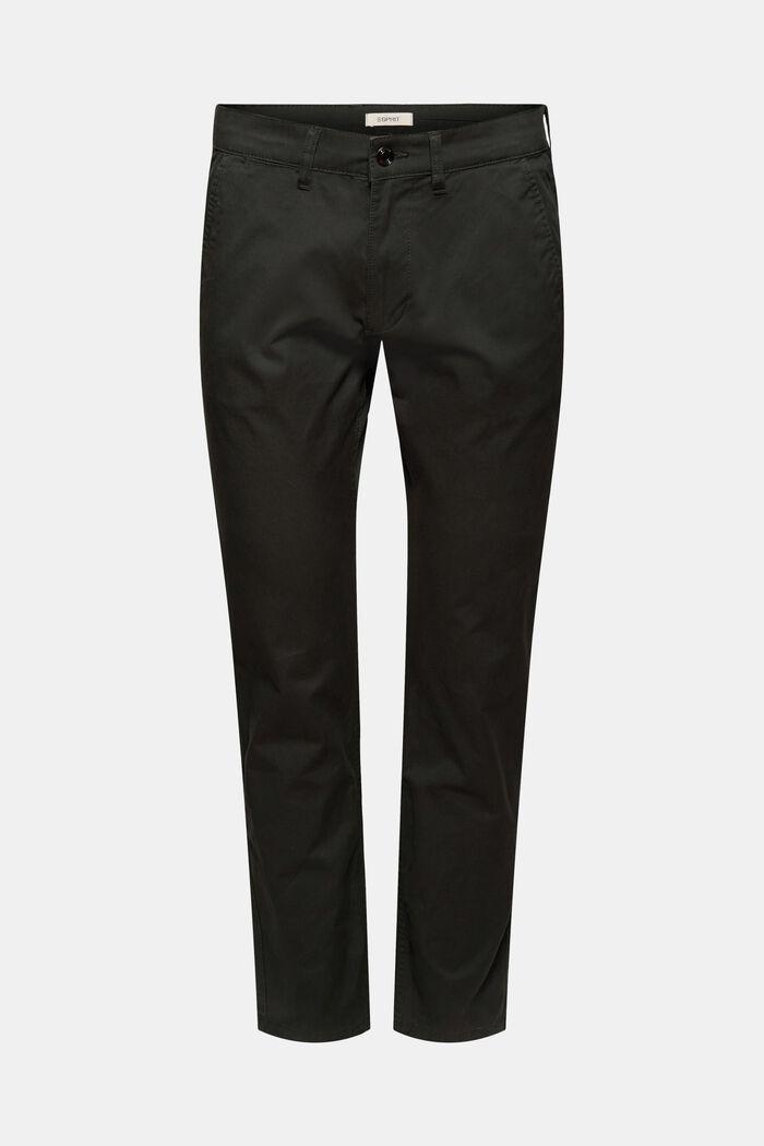 Strečové kalhoty chino, bio bavlna, DARK GREY, detail image number 6