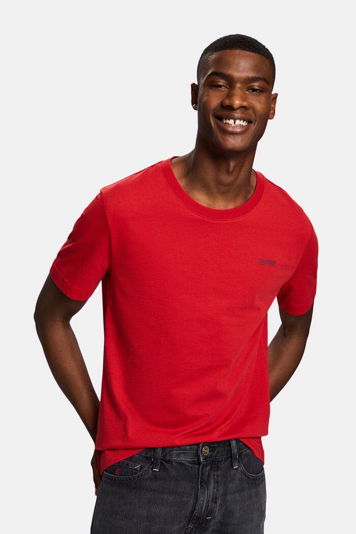 Tričko s logem, z bavlněného žerzeje, DARK RED, detail image number 0