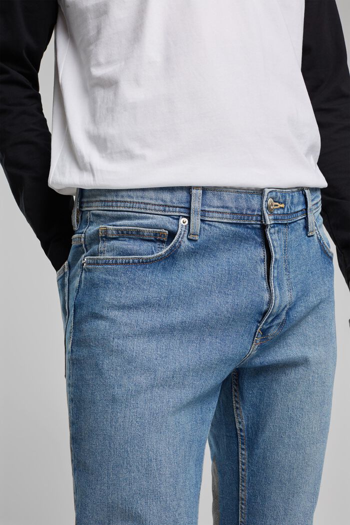 Strečové džíny s bio bavlnou, BLUE LIGHT WASHED, detail image number 3