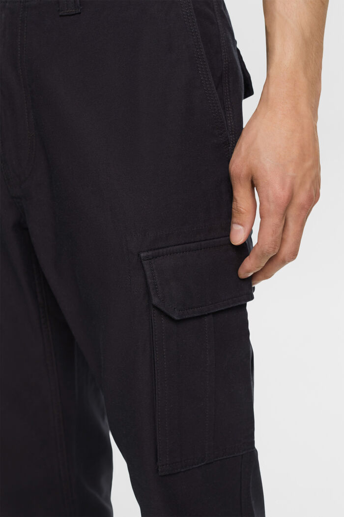 Cargo kalhoty z bavlny, BLACK, detail image number 2