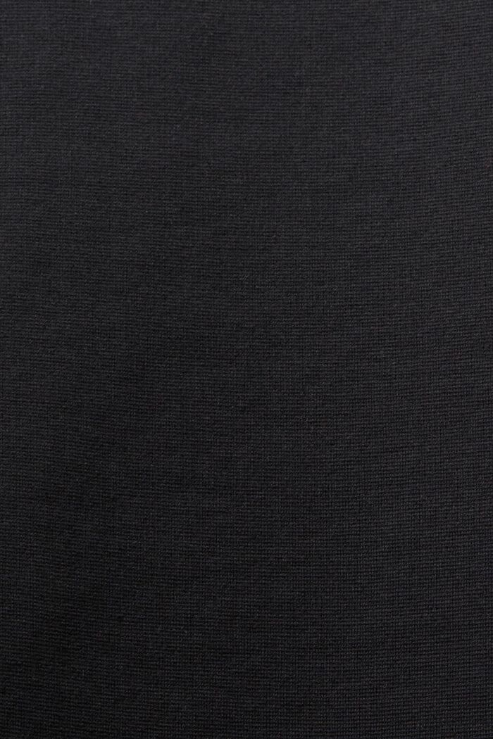 Tričko s dlouhým rukávem, z materiálu punto, BLACK, detail image number 5