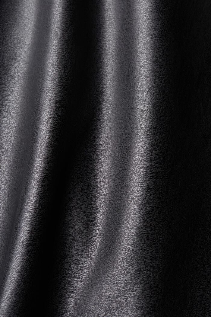 CURVY: midi sukně z imitace kůže, BLACK, detail image number 1