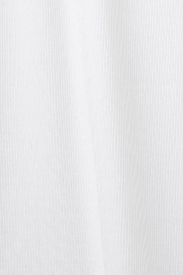 Tílko z žebrového žerzeje, strečová bavlna, WHITE, detail image number 5
