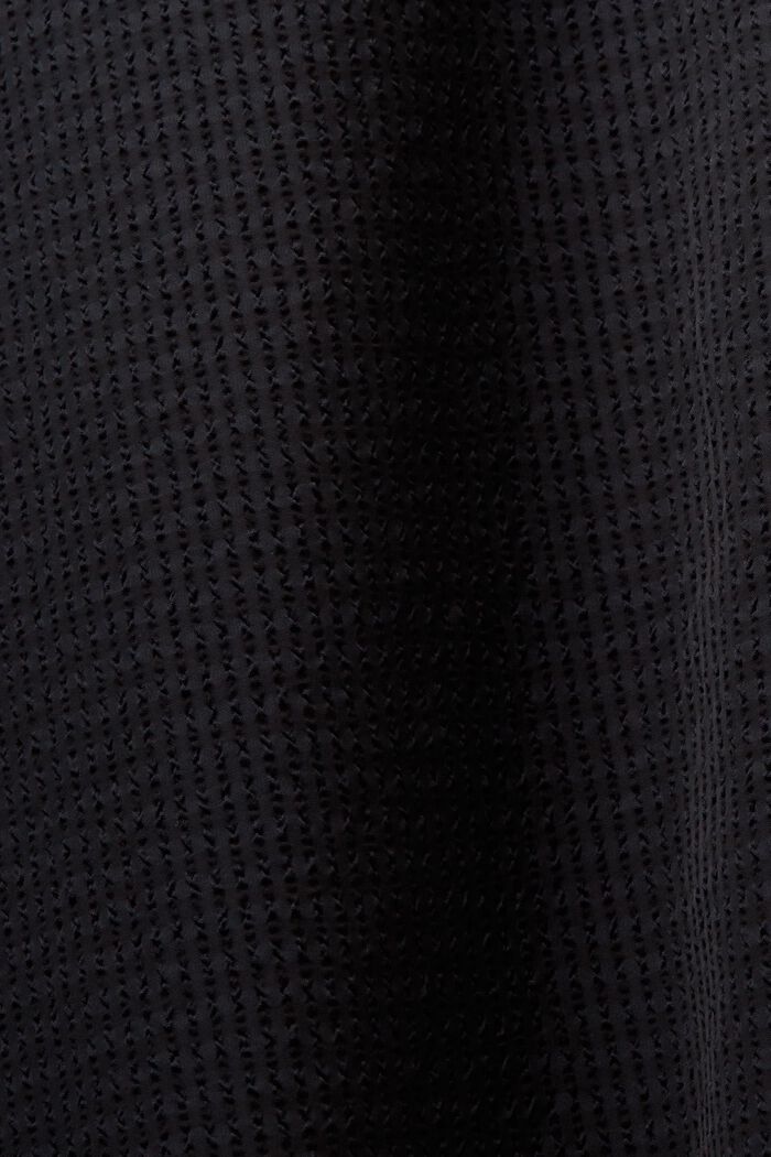 Strukturovaná košile s dlouhým rukávem, BLACK, detail image number 4
