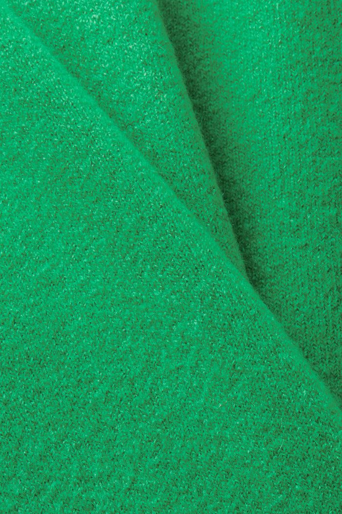 Pulovr s kulatým výstřihem, směs s vlnou, GREEN, detail image number 5