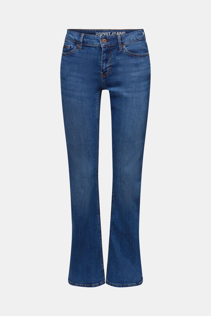 Bootcut džíny se středně vysokým pasem, BLUE MEDIUM WASHED, detail image number 7