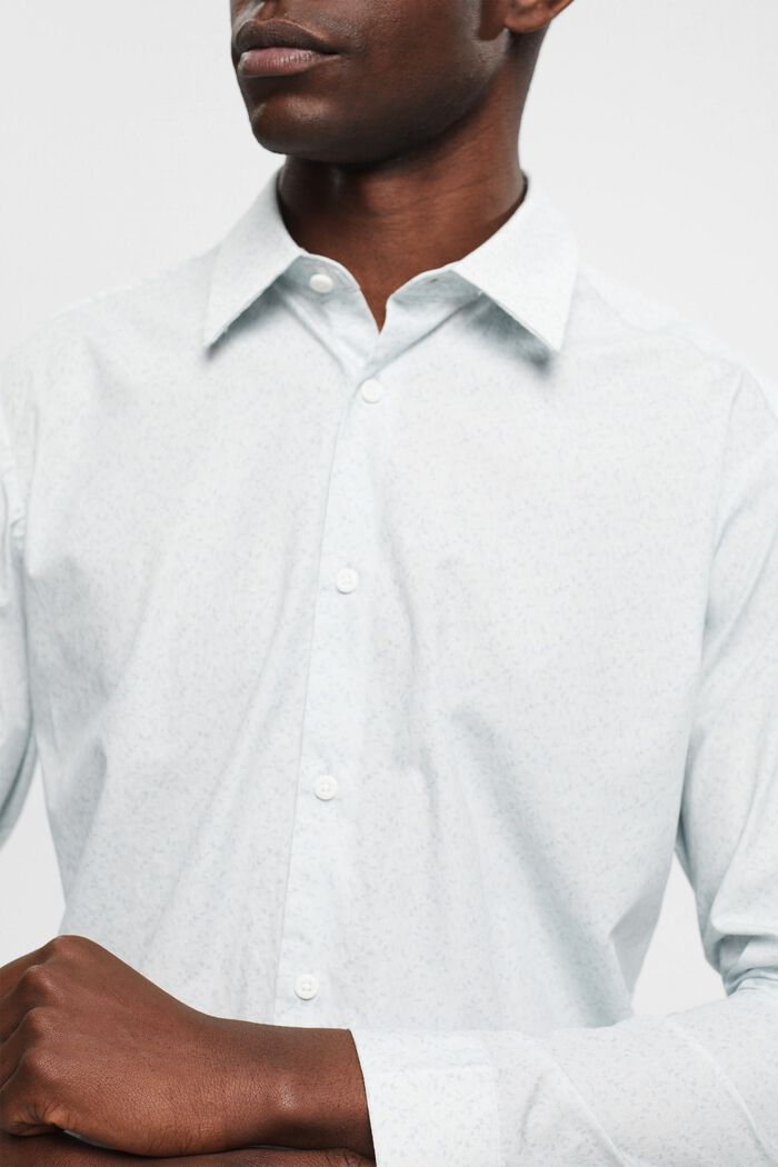 Vzorovaná bavlněná košile Slim Fit, WHITE, detail image number 2