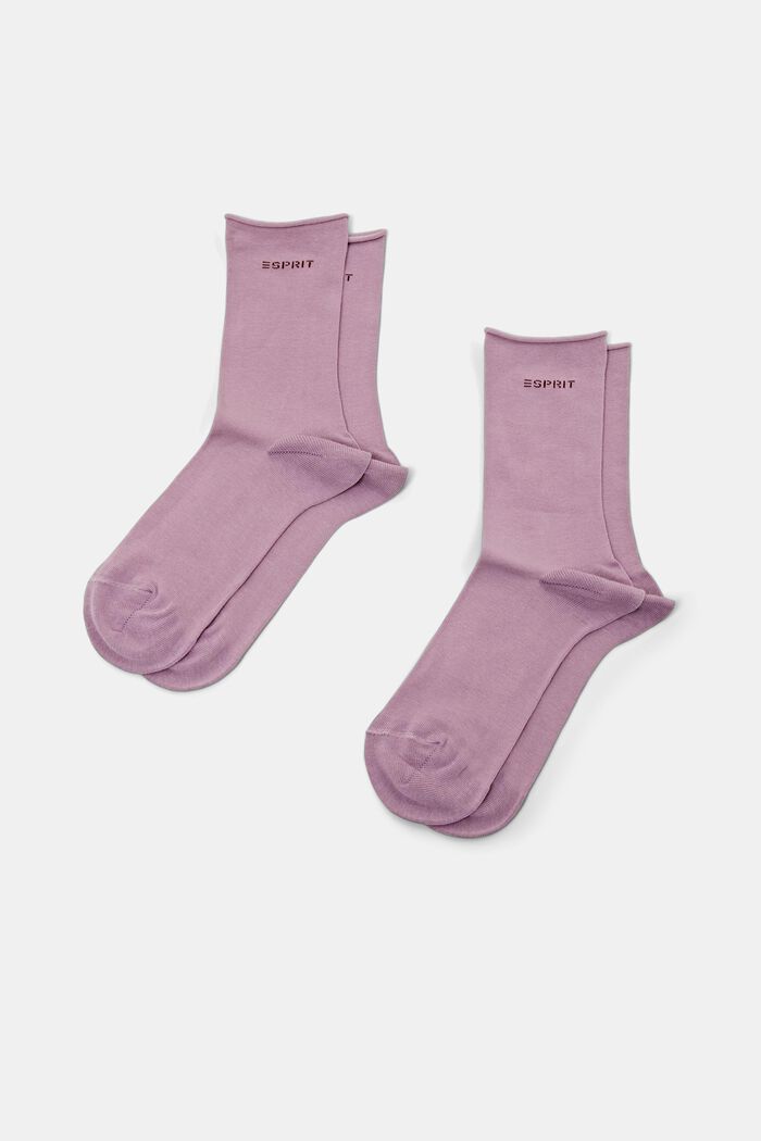Ponožky z hrubé pleteniny, 2 páry, MAUVE, detail image number 0
