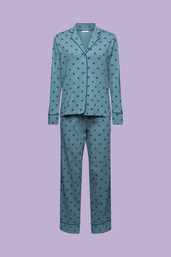 Žerzejová pyžamová souprava, TEAL BLUE, detail image number 5