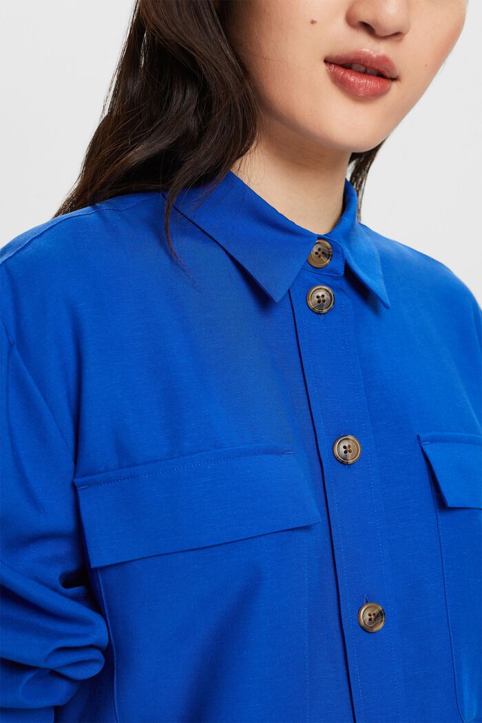 Oversize propínací košile, BRIGHT BLUE, detail image number 3