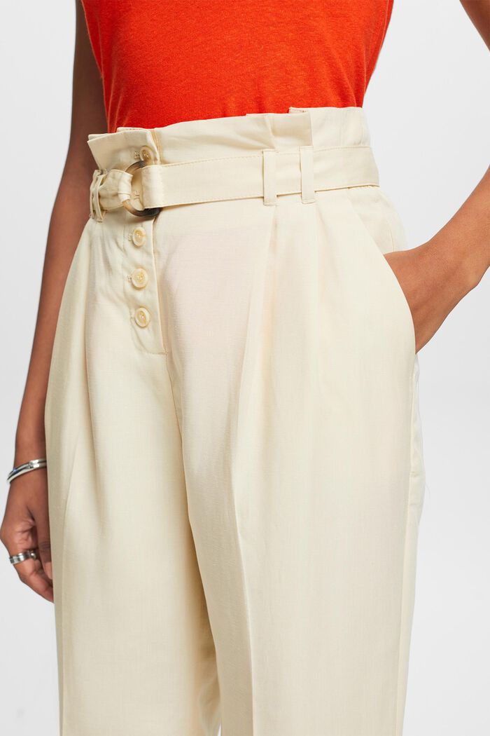 Mix and Match zkrácená kalhotová sukně, vysoký pas, SAND, detail image number 4