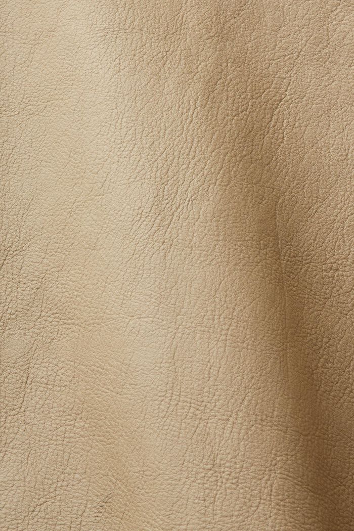 Motorkářská bunda z popraskané kůže, BEIGE, detail image number 5