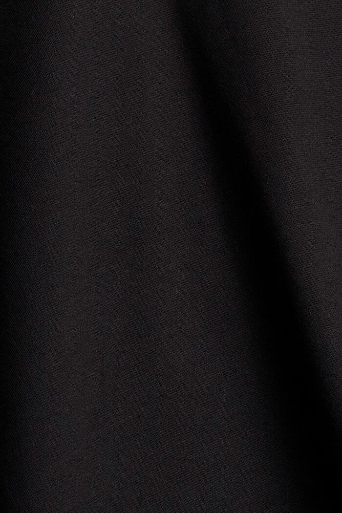 Mikina s kapucí se sametovými šňůrkami, LENZING™ ECOVERO™, BLACK, detail image number 4