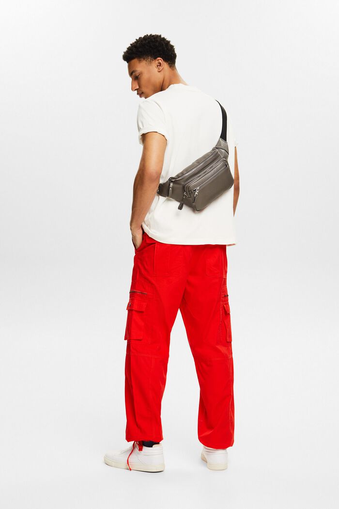 Keprové cargo kalhoty s rovnými nohavicemi, RED, detail image number 2
