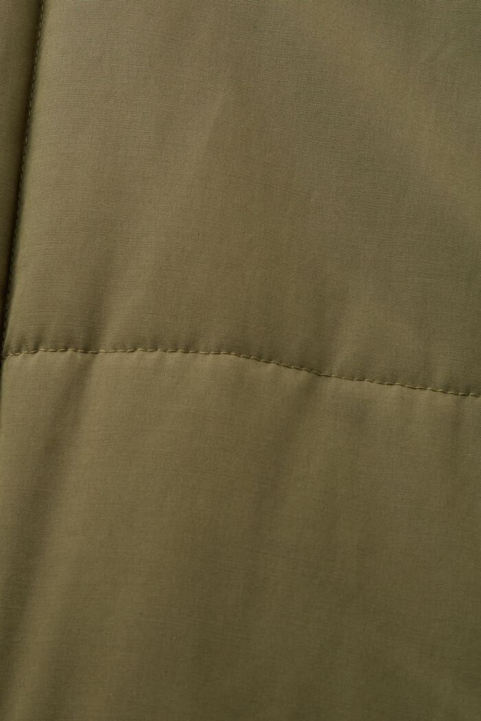 Recyklováno: prošívaný kabát s flísovou podšívkou, KHAKI GREEN, detail image number 5
